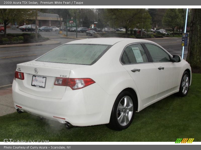 Premium White Pearl / Taupe 2009 Acura TSX Sedan