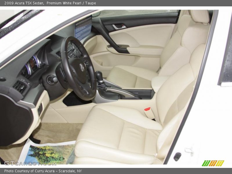 Premium White Pearl / Taupe 2009 Acura TSX Sedan