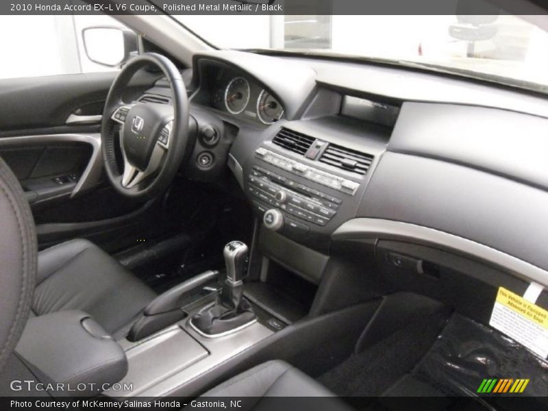 Polished Metal Metallic / Black 2010 Honda Accord EX-L V6 Coupe