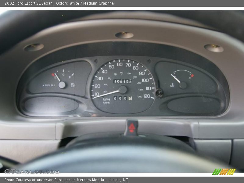 Oxford White / Medium Graphite 2002 Ford Escort SE Sedan