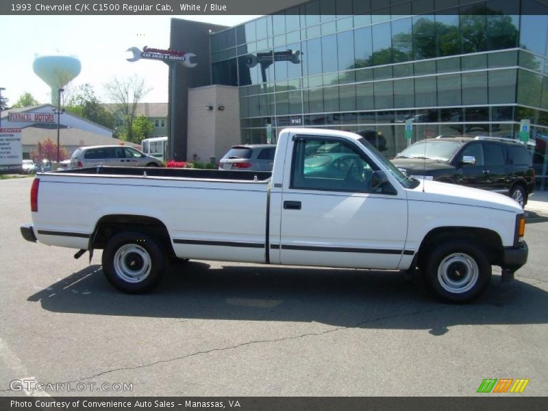 White / Blue 1993 Chevrolet C/K C1500 Regular Cab