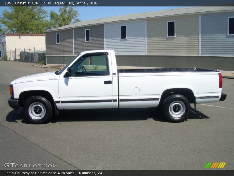 White / Blue 1993 Chevrolet C/K C1500 Regular Cab