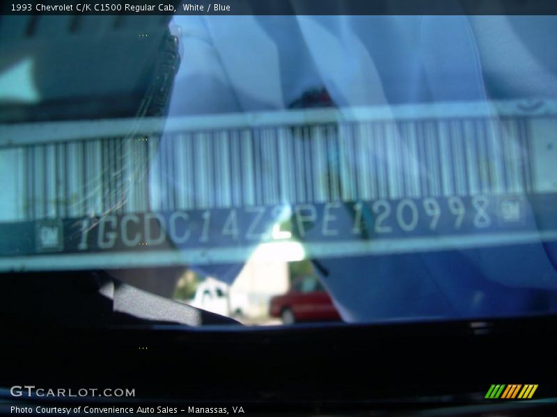 White / Blue 1993 Chevrolet C/K C1500 Regular Cab