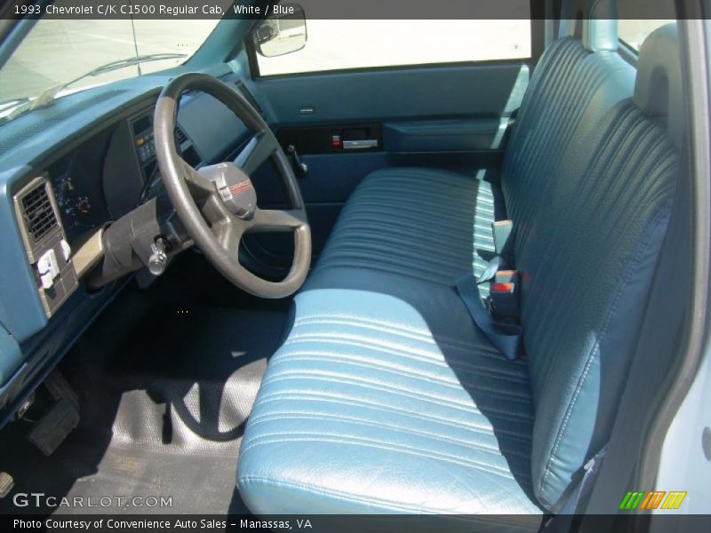 White / Blue 1993 Chevrolet C/K C1500 Regular Cab
