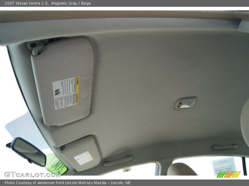 Magnetic Gray / Beige 2007 Nissan Sentra 2.0