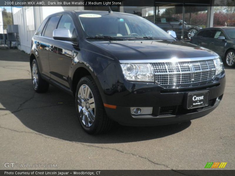 Dark Ink Blue Metallic / Medium Light Stone 2008 Lincoln MKX AWD