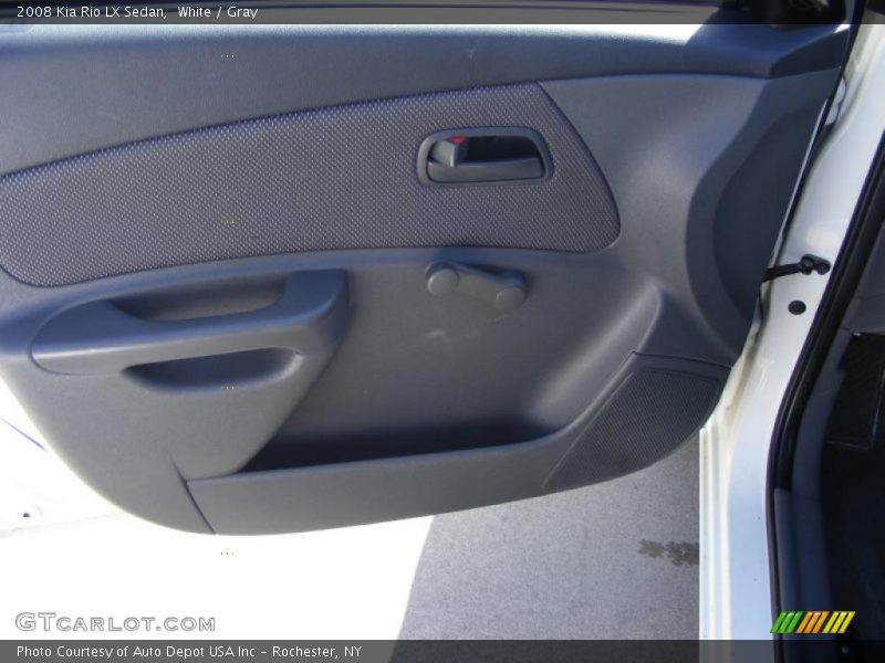 White / Gray 2008 Kia Rio LX Sedan