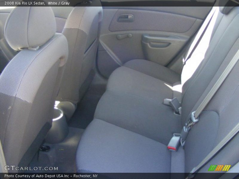 White / Gray 2008 Kia Rio LX Sedan
