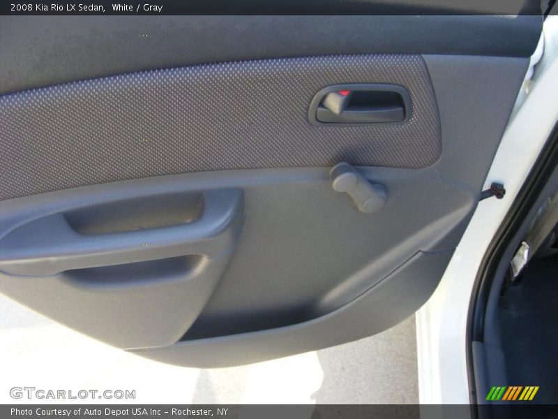 White / Gray 2008 Kia Rio LX Sedan