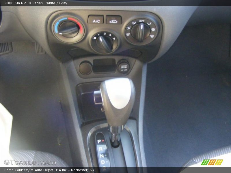 White / Gray 2008 Kia Rio LX Sedan