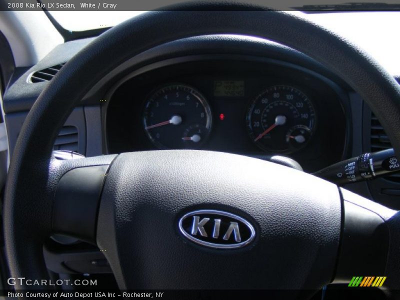 White / Gray 2008 Kia Rio LX Sedan