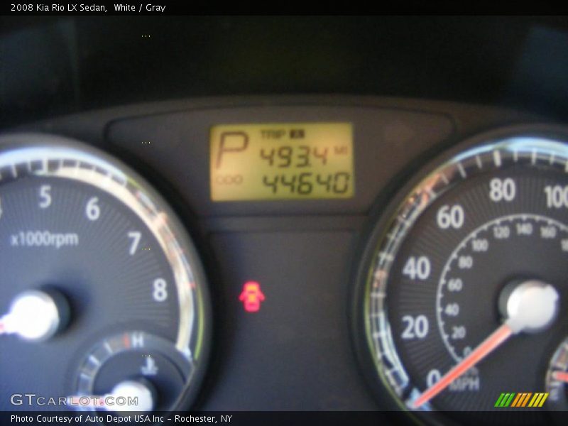 White / Gray 2008 Kia Rio LX Sedan