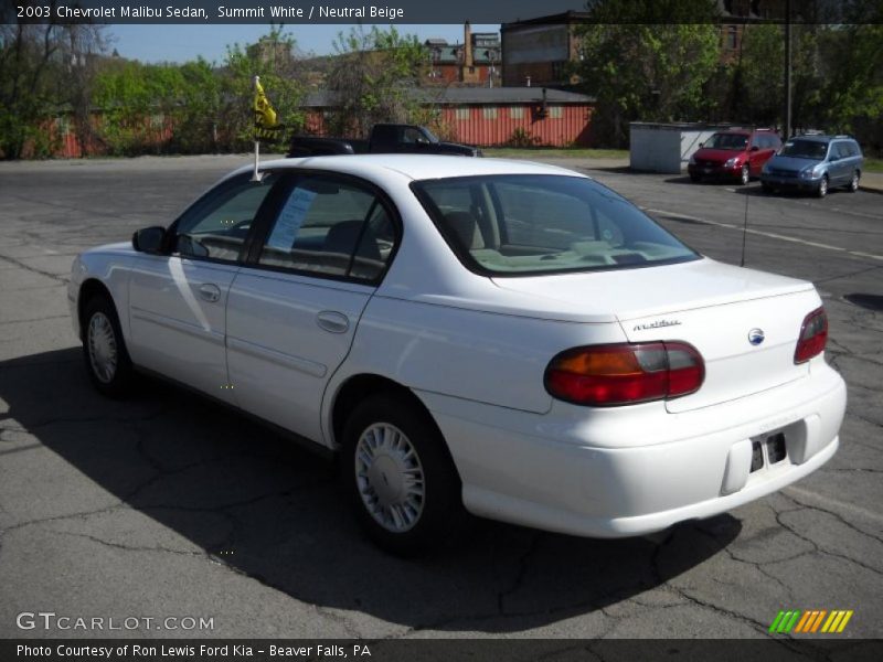 Summit White / Neutral Beige 2003 Chevrolet Malibu Sedan