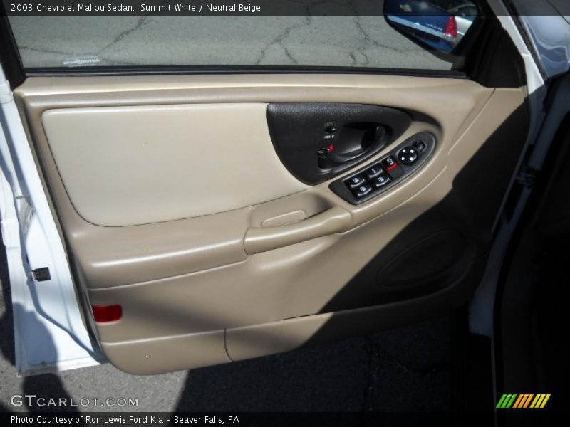 Summit White / Neutral Beige 2003 Chevrolet Malibu Sedan