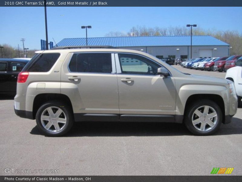 Gold Mist Metallic / Jet Black 2010 GMC Terrain SLT AWD