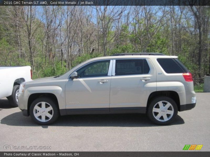 Gold Mist Metallic / Jet Black 2010 GMC Terrain SLT AWD