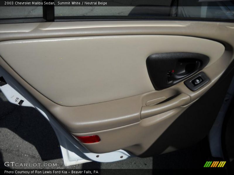 Summit White / Neutral Beige 2003 Chevrolet Malibu Sedan