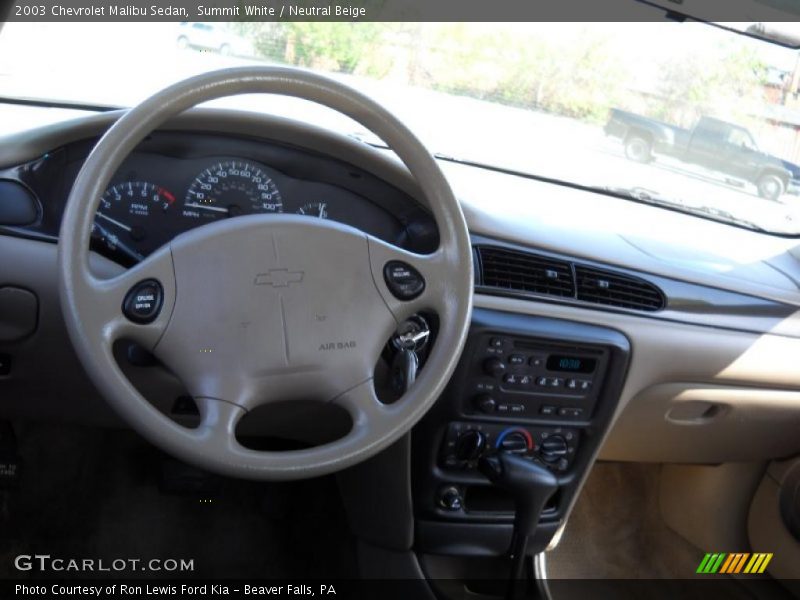 Summit White / Neutral Beige 2003 Chevrolet Malibu Sedan