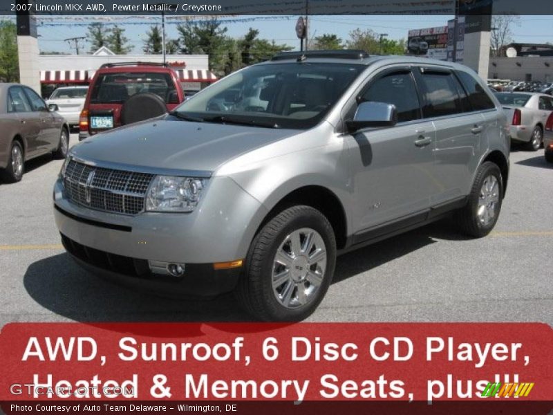 Pewter Metallic / Greystone 2007 Lincoln MKX AWD