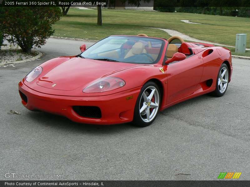Rosso Corsa (Red) / Beige 2005 Ferrari 360 Spider F1