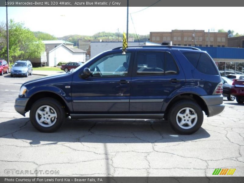 Azure Blue Metallic / Grey 1999 Mercedes-Benz ML 320 4Matic