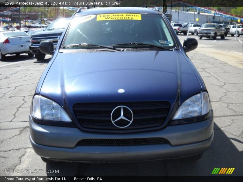Azure Blue Metallic / Grey 1999 Mercedes-Benz ML 320 4Matic