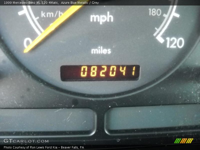 Azure Blue Metallic / Grey 1999 Mercedes-Benz ML 320 4Matic