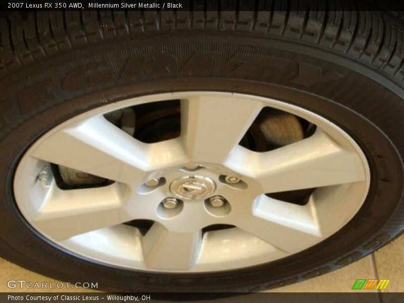 Millennium Silver Metallic / Black 2007 Lexus RX 350 AWD
