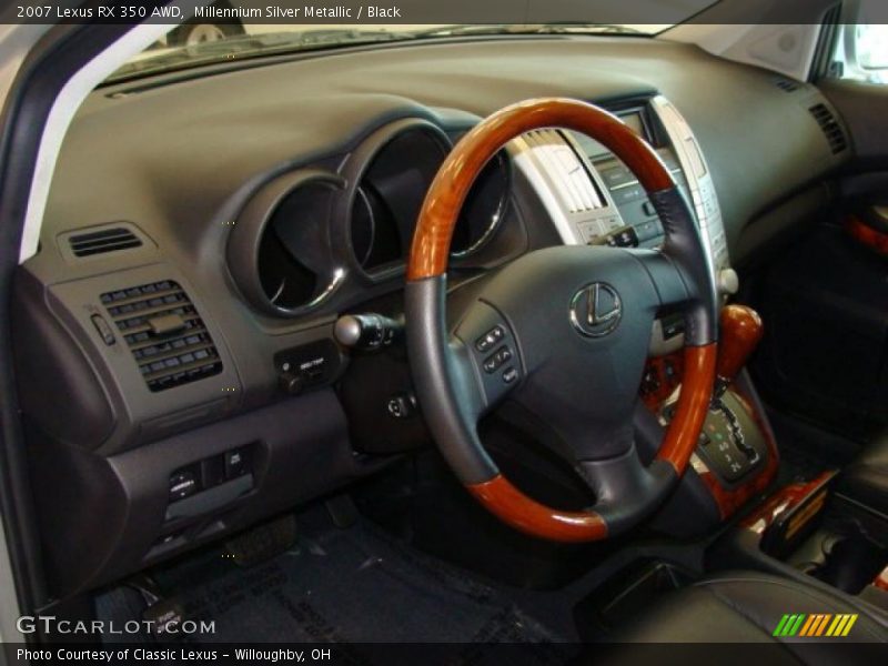 Millennium Silver Metallic / Black 2007 Lexus RX 350 AWD