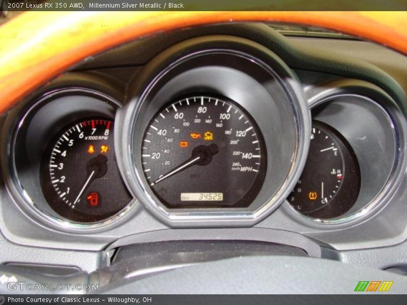 Millennium Silver Metallic / Black 2007 Lexus RX 350 AWD
