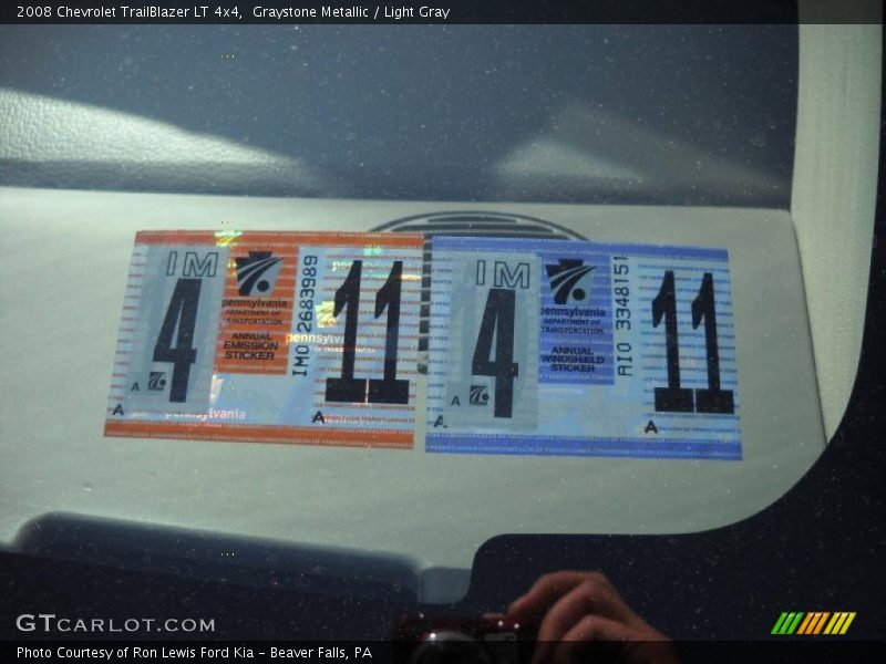 Graystone Metallic / Light Gray 2008 Chevrolet TrailBlazer LT 4x4