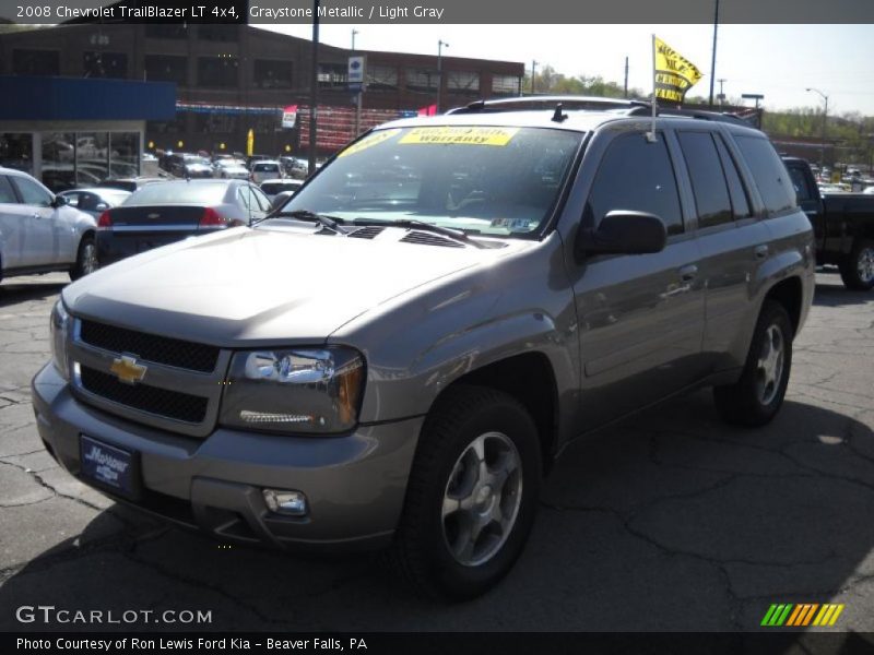 Graystone Metallic / Light Gray 2008 Chevrolet TrailBlazer LT 4x4