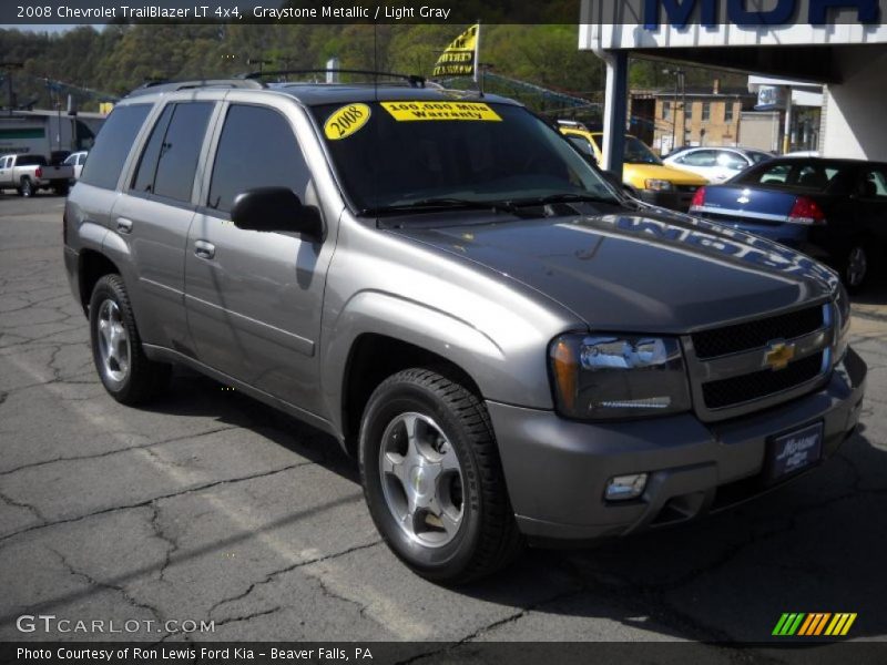 Graystone Metallic / Light Gray 2008 Chevrolet TrailBlazer LT 4x4