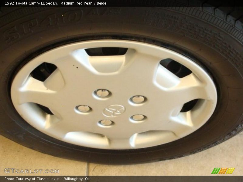 Medium Red Pearl / Beige 1992 Toyota Camry LE Sedan