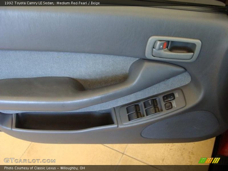 Medium Red Pearl / Beige 1992 Toyota Camry LE Sedan