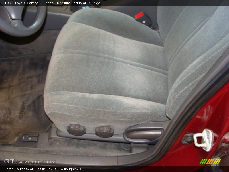 Medium Red Pearl / Beige 1992 Toyota Camry LE Sedan