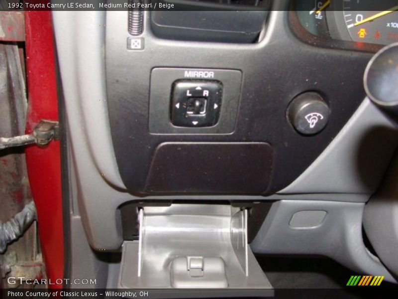 Medium Red Pearl / Beige 1992 Toyota Camry LE Sedan