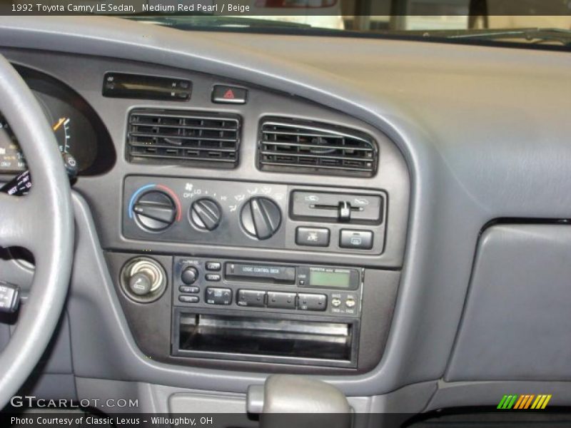 Medium Red Pearl / Beige 1992 Toyota Camry LE Sedan