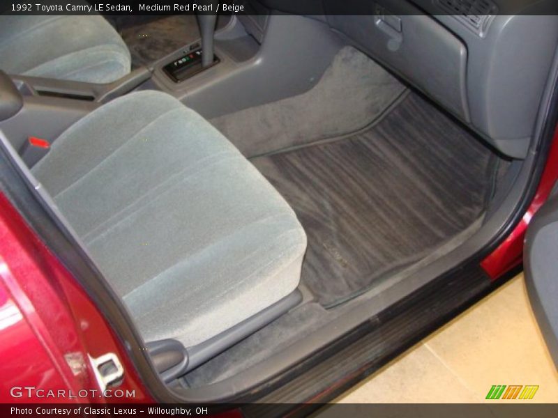 Medium Red Pearl / Beige 1992 Toyota Camry LE Sedan