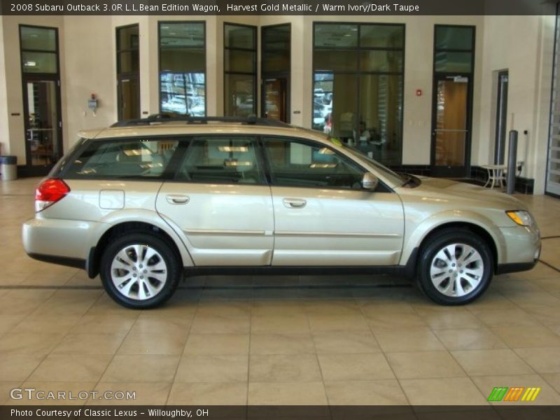 Harvest Gold Metallic / Warm Ivory/Dark Taupe 2008 Subaru Outback 3.0R L.L.Bean Edition Wagon