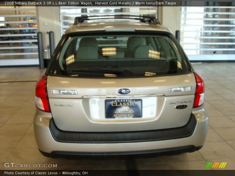 Harvest Gold Metallic / Warm Ivory/Dark Taupe 2008 Subaru Outback 3.0R L.L.Bean Edition Wagon