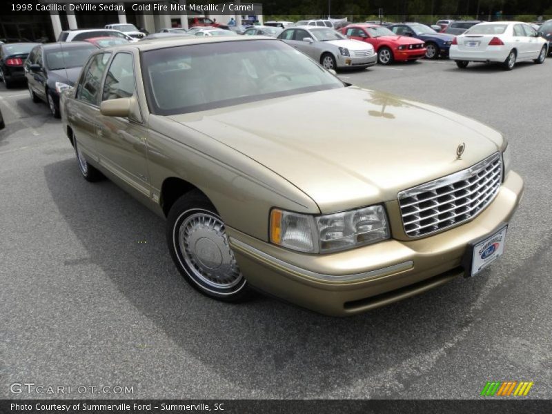 Gold Fire Mist Metallic / Camel 1998 Cadillac DeVille Sedan