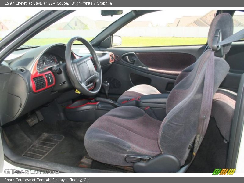 Bright White / Graphite 1997 Chevrolet Cavalier Z24 Coupe