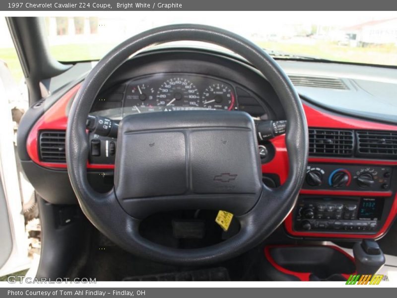 Bright White / Graphite 1997 Chevrolet Cavalier Z24 Coupe