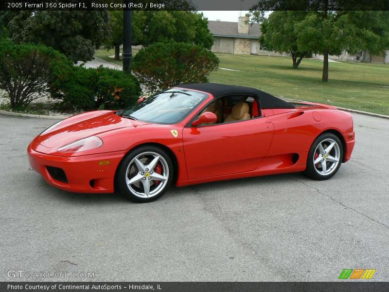 Rosso Corsa (Red) / Beige 2005 Ferrari 360 Spider F1