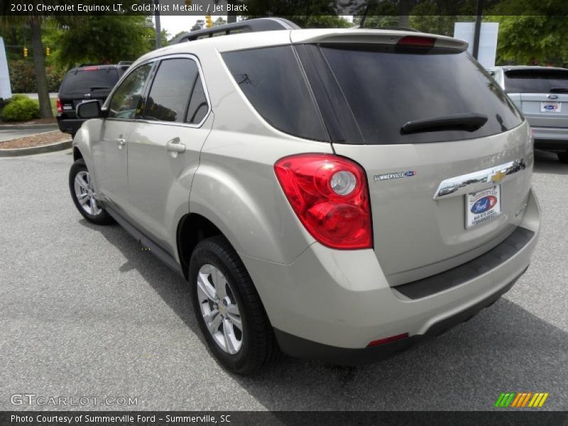 Gold Mist Metallic / Jet Black 2010 Chevrolet Equinox LT