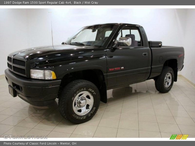Black / Mist Gray 1997 Dodge Ram 1500 Sport Regular Cab 4x4