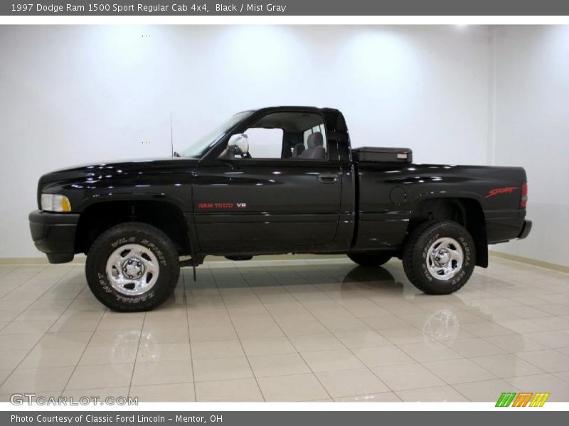 Black / Mist Gray 1997 Dodge Ram 1500 Sport Regular Cab 4x4
