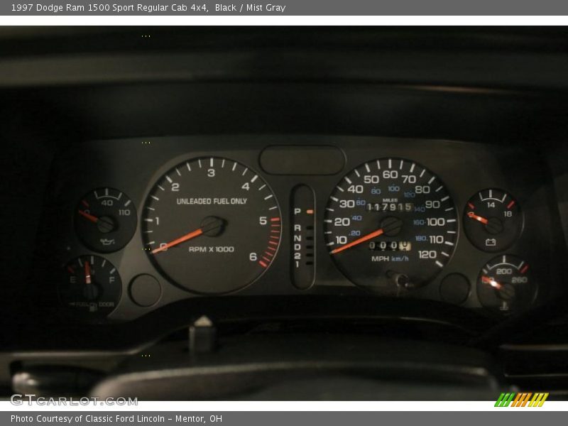 Black / Mist Gray 1997 Dodge Ram 1500 Sport Regular Cab 4x4