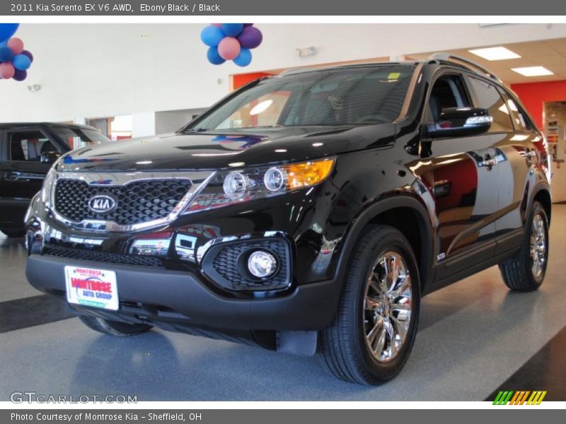 Ebony Black / Black 2011 Kia Sorento EX V6 AWD